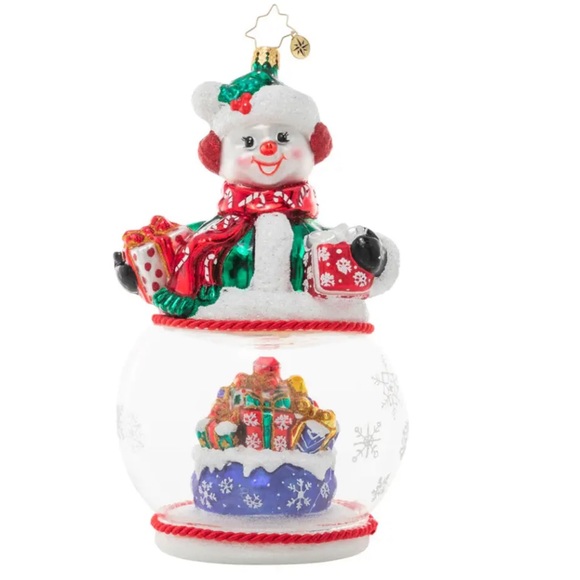 Christopher Radko Snowman Christmas Ornament Chilly and Cheery Globe - Picture 7 of 8